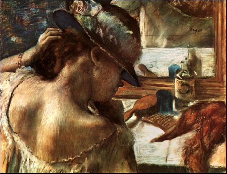 Edgar Degas Before the Mirror China oil painting art